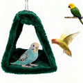 Bird Nest Snuggle Hut Soft Plush Hammock Hanging Cage Tent for Birds Parrot Winter Warm Bed Pet Toy for Hamster Parrot Macaw Budgies Eclectus Parakeet Cockatiels Cockatoo Lovebird (Green) - color: Green