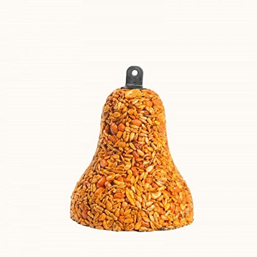 Mr. Bird Flaming Hot Feast Spicy Bird Seed Bell, 6-Pack | Premium Blend of Mealworms, Peanuts & Hot Pepper | Squirrel Repellent Bird Seed | Handcrafted in Texas - size: 8 Ounce (Pack of 6)