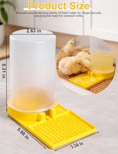 Ultra Leak-Proof Quail Chick Water Feeder – Premium Large Capacity, Non-Toxic & Durable, Ideal Button Quails Waterer, No-Spill Quail Coop & Poultry Supplies for Easy Hydration