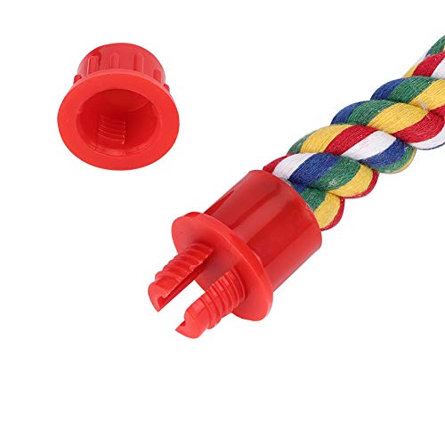 Bird Rope Perch, Colorful Bendable Chewable Cotton Ropes Perch Stand for Parrot Budgie Parakeet Cockatiel Conure Lovebird Finch Canary (S)