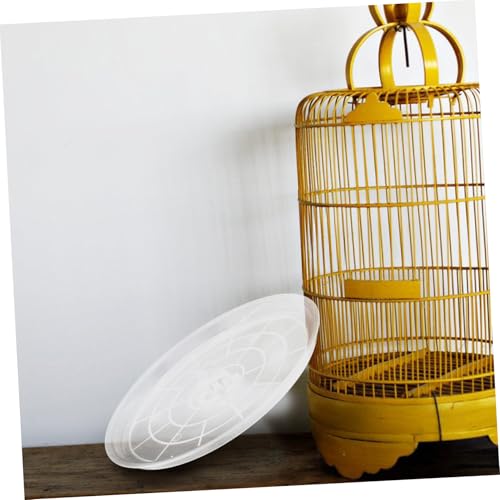VANZACK 2Pcs Transparent Bird Cage Tray Easy to Clean Parrot Poop Holder Replacement for Bird Litter Fits Various Models Durable Sturdy Bird Cage Accessories