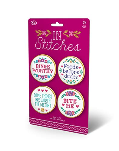 FRED STITCHES Bag Clips, Set of 4, 2.4 Inches in Diameter (5274203) - style: IN STITCHES