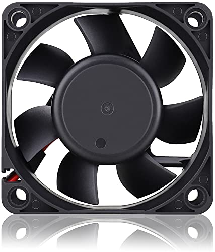 GDSTIME 60mm x 60mm x 25mm 2Pin DC 24V Brushless Cooling Computer Case Fan | 4500 RPM, 6025, 60x60x25mm, Replacement Fan for Refrigerator, Wire Welder, Inverter - size: 60x25mm