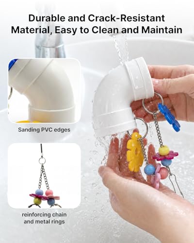 2 PCS Hanging Foraging Chew Toy Interactive Treat Dispenser, Small Animal Cage Enrichment Puzzle Feeder for Rats, Guinea Pigs, Bird,Easy to Disassemble & Clean