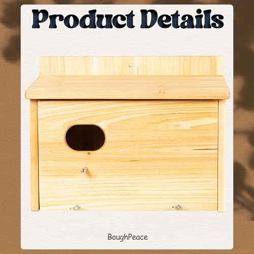 Wooden Bird Houses for Outside Birdhouses Nest Bluebird House for Cardinals Finch Wren Swallow for Garden Viewing 1C - size: 11.4inch×6inch×9inch