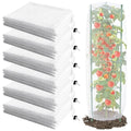 6 Pack Tomato Cage Netting Covers for Triangle Tomato Cages, 43" × 14.6" Fine Mesh Garden Netting with Easy-Access Zipper & Adjustable Drawstring, Durable Bird & Insect Barrier for Tomato Plants