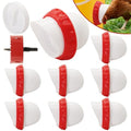 Chicken Feeders No Waste, DIY Automatic Poultry Feeder 8 Ports 1 Hole Saw with Covers Gravity Feed Kit for Buckets Barrels Bins Troughs（Red and White） - color: White and Red