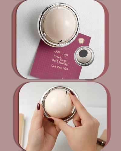 Kitchen Timer for Cooking, Magnetic Mechanical Timers - No Batteries Required - Loud Alarm, Wind Up Manual 60-Minute Countdown Reminder for Cooking, Baking, Exercise, Study, Working, Off-White - color: Off-white