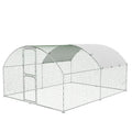 Large Walk-in Metal Chicken Coop for 20 Chickens,Heavy Duty Reinforced Wire Mesh Run with All-Weather Waterproof & Anti-UV Cover,Secure Lock - Outdoor Poultry Pen for Chickens,Ducks (Dome Roof) - size: Medium Dome Roof
