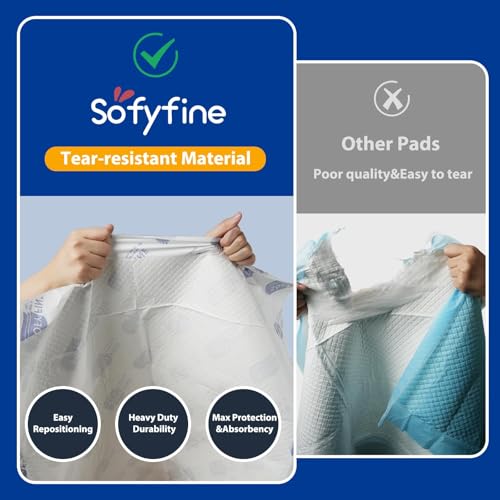 Extra Large Disposable Bed Pads 36"x 48"(20 Count) Adult Chucks Incontinence Underpads,Thicken Premium Tear Resistant Waterproof Pee Pads for Elderly,Kids,10X Super Absorbency Puppy Training Pads - size: 36"x48"(20 Count)