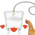 Automatic Chicken Waterer with Float Valve - 3 Gallon Poultry Water Dispenser for Chicken Coop, Self-Fill Watering Feeder for Hens, Ducks, Quails
