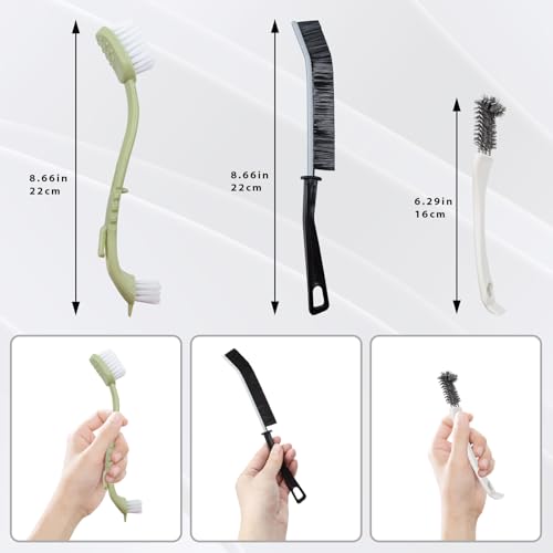 6 Pack Cage Cleaner Brush Tools Set, Parakeet Cage Accessories, Bird Poop Remover, Cleaning Tools with Plastic and Stainless Steel, Bird Cage Accessories