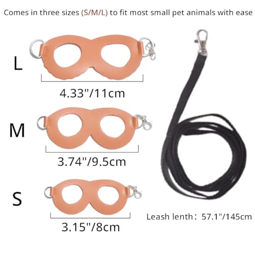 MANON ROSA Sugar Glider Harness and Leash Set, Adjustable 3 Pcs Vest, Orange - color: 01 Orange