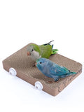 12.3 Inch Paper Bird Toys, Bird Platform, Parrot Toy, Help Birds Clean Beak, Release Stress, Reduce Boredom - Suitable for Budgie, Cockatiel, Lovebird, and Other Small to Medium-Sized Pet Birds - size: L