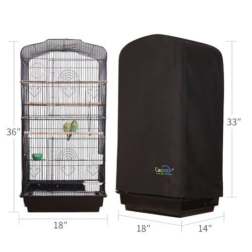 Colorday Good Night Bird Cage Cover, Black, 64" | For18Lx14Wx36H Inches bird cages. - color: Black, size: 64 inches