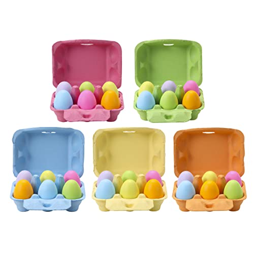 Colored Egg Cartons 20 Pack, Half Dozen Egg Cartons Colorful with Labels | Paper Pulp Vintage Easter Color Egg Cartons 6 Six Count CT for Chicken Egg Reusable, Basket Box Container Holder Storage - size: 20 Pcs Color Egg Box