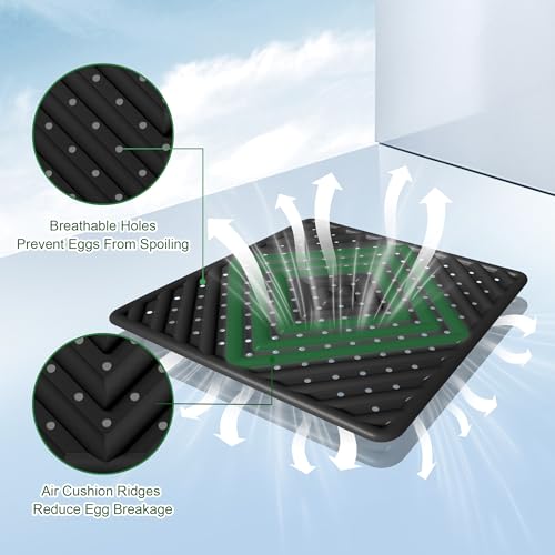 Nesting Pads for Chicken Coop - Chicken Nesting Pads for Laying Eggs 4 Pack, Washable & Reusable Chicken Coop Accessories, Black