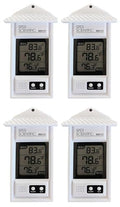 Sper Scientific Compact Digital Min/Max Thermometer 800121 - Wide Range Temperature Logger with Clear LCD Display - Ideal for Laboratories, Food Storage, HVAC & Greenhouses - 4 pc - size: 4 Pack