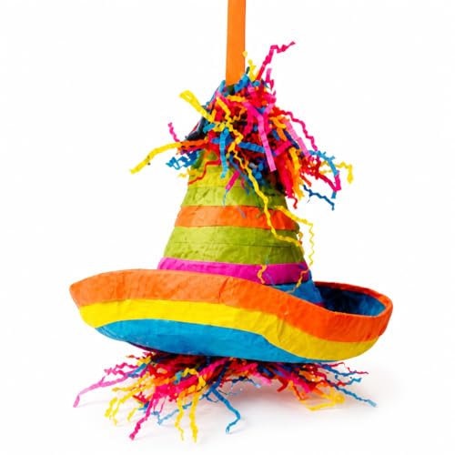 Bonka Bird Toys 2198 Pinata Hat 10" x 6" Cardboard Hat Shreddy Paper Wood Beads Straw for Conures Quakers Senegals Caiques Medium Birds Shreddable Cage Toy - size: Pack of 1
