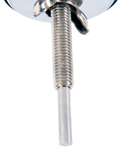 Grill Temperature Gauge BBQ Smoker Thermometer for Charcoal Grill and Pit | Smoker Thermometer Temp Gauge with Stainless Steel Case 2 3/8 Inch Face and 50-800F Temperature