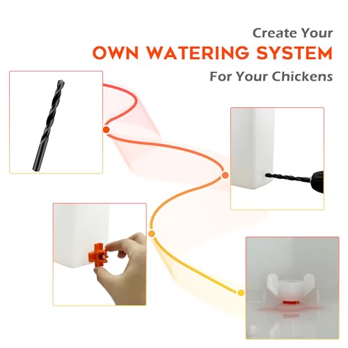 Eggluuz Chicken Waterer Nipple Horizontal Side Mount Automatic Nipples Drinker for Chickens 8 Pack - size: 8 Pack