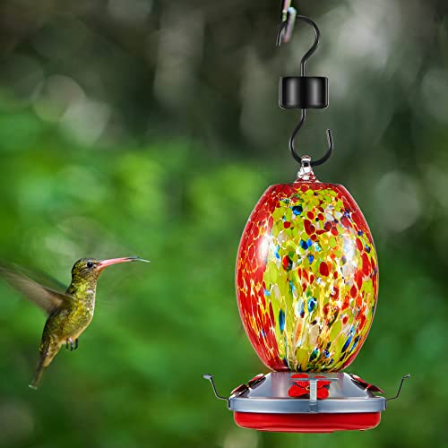 Hummingbird Feeder Bottom Base Replacement Parts Set Plastic Outdoors Hummingbird Feeder Bottom Moat Hook Brushes Bird Replacement Accessories Set(Red,5 Pcs)