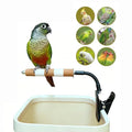 Adjustable Bird Perch Stand with Clip,Portable Parrot Stand, Bendable Bird Training Perch for Cockatiels, Conures, Lovebirds and Medium