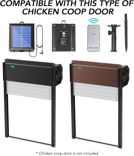 Chicken Coop Door Solar Panel, 2W 5V Solar Panel Battery Powered with Controller for Automatic Chicken Coop Door