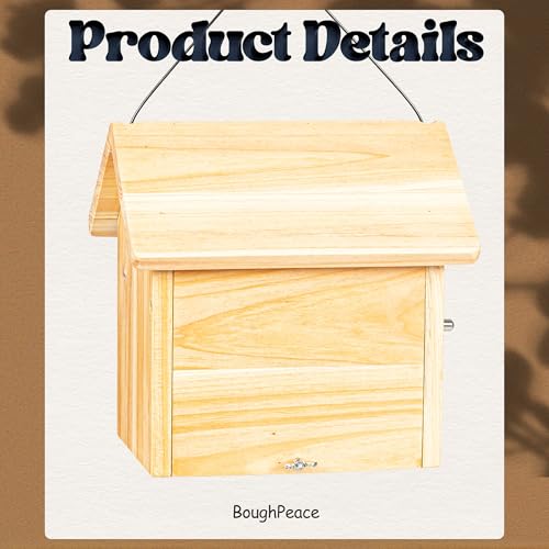 Wooden Bird Houses for Outside Hanging Birdhouses Nest Bluebird House for Cardinals Finch Wren Swallow for Garden Viewing 3 - size: 8inch × 7.8inch × 5inch