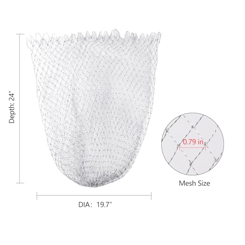 Chicken Catching Net Bird Net with Telescoping Pole, Strong Stainless Handle Full Extended to 48 Inches