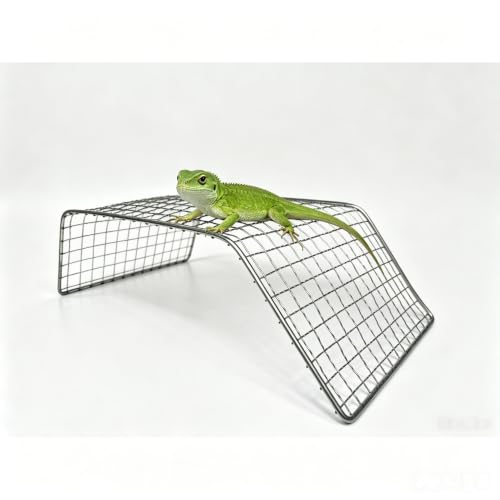 Stainless Steel Reptile Climbing Net – Basking Platform for Bearded Dragon, Leopard Gecko, Blue-Tongued Skink, Turtle – Durable Basking Rock & Ramp for Tank Accessories, Reptile Bed for Sunbathing