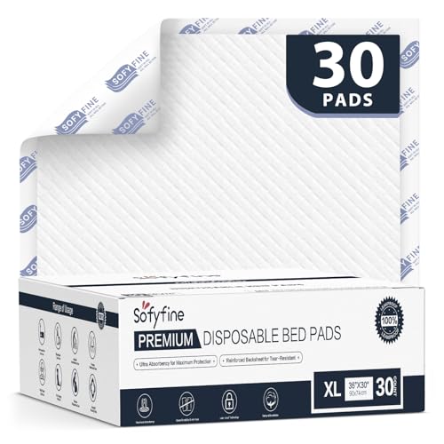 Tear Resistant Disposable Bed Pads Adults Chucks Incontinence Underpads 30"x 36"(30 Count),Large Thicken Premium Waterproof Pee Pads for Elderly,10X Super Absorbency Heavy Duty Puppy Training Pads - size: 36"x30"(30 Count)