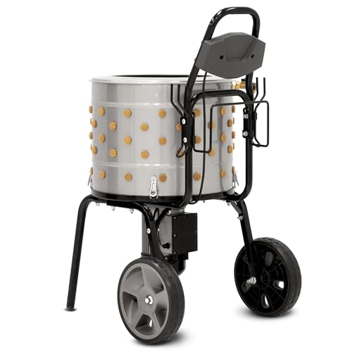 Yardbird 44204 Chicken Plucker, Easy On/Off Button, Integrated Hose and Cord Hooks, 20" Stainless Steel Tub, 1.2 HP Motor, 111 Natural Soft Fingers, Integrated Irrigation Ring and Included Y-Valve - style: CHICKEN PLUCKER