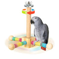 Agape 360° Rotating Bird Perch Stand, Wooden Parrot Exercise Toy | Bird Cage Accessory for Small-Medium Birds: Parakeets, Cockatiels, Lovebirds, Conures, Finches, Budgies, Parrotlets, Quakers - size: Large