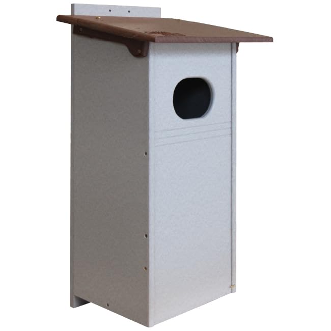 Amish Made Recycled Plastic Wood Duck House, Brown and Gray