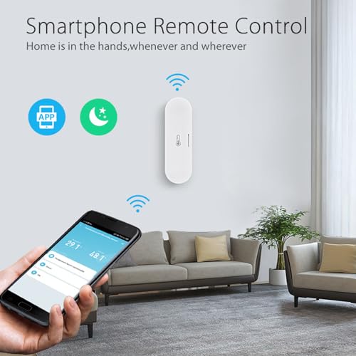 Dioche Temperature and Humidity Sensor Humidity Sensor for ZigBee Real Time Monitoring USB Power Supply for TUYA Smart, Remote Monitor for Room Greenhouse Incubator Wine Cellar