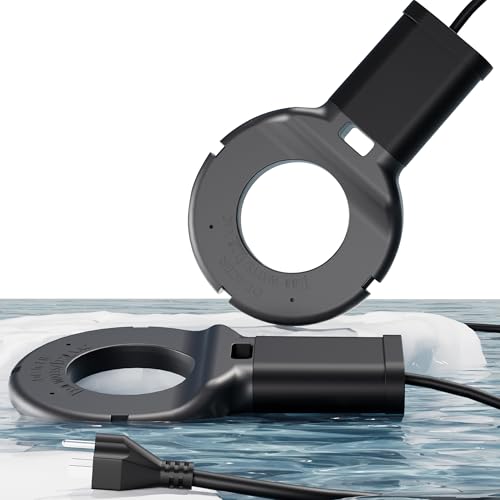 2Pack 500 Watt Pond De-Icer with Thermostat, Cast Aluminum Submersible Bird Bath Heater, Heated Chicken Water, Power Cord 9.8 Ft - size: 500W