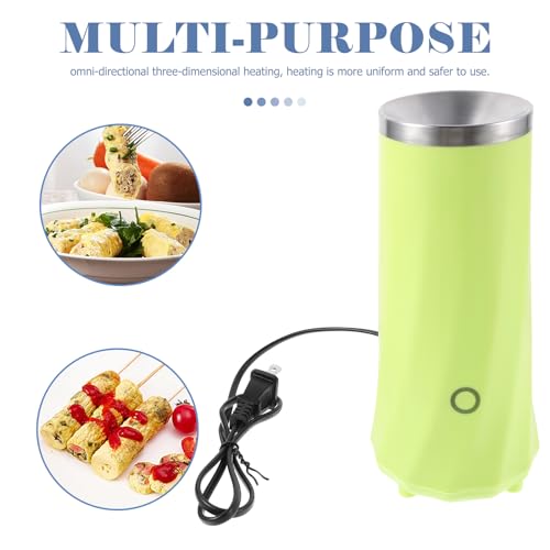 UPKOCH Egg Roll Maker Automatic Roll Machine with Nonstick Cooking Inner Wall 304 Funnel Design Three-Directional Heating Includes Bamboo Stick Cleaning Brush and Tool 7.87 X 3.54 X 3.54 in