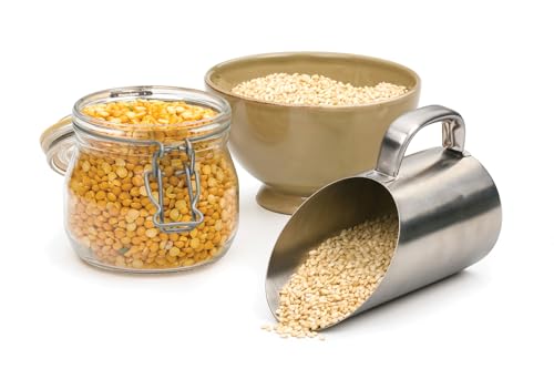 RSVP International Endurance Kitchen Collection Measuring Tools, Dishwasher Safe, Scoop & Measure, Stainless Steel - size: 1.5 cups Scoop (Pack of 1)