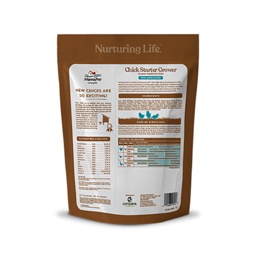 Manna Pro Chick Starter Feed, Non-Medicated Chicken Feed with Vitamins & Minerals, Complete Nutrition for Baby Chicks, 5 lb Bag | Complete Chick Feed Formula, Starter Feed with Vitamins & Minerals, Balanced Nutrition for Growing Baby Chicks
