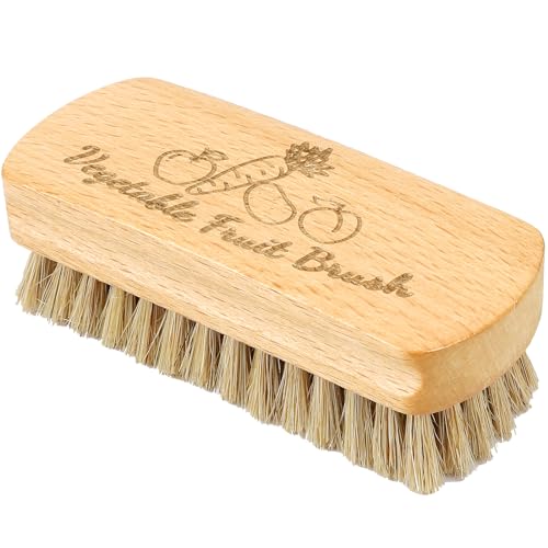 Vegetable Scrubber, Veggie Potato Fruit Brush for Food | Firm Bristles, Wood Veggie Wash Scrubber, Carrot Cucumber Tableware Cleaning, Kitchens Camping Brush Tool