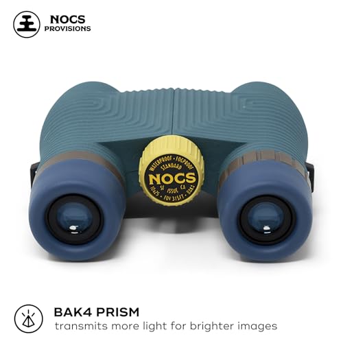 Nocs Provisions Standard Issue 10x25 Binoculars, Waterproof, Bird Watching | 10X Magnification, Bak4 Prism, Wide View Multi-Coated Lenses, Hiking & Backpacking, Adults & kids - color: Pacific Blue II, size: 10x25