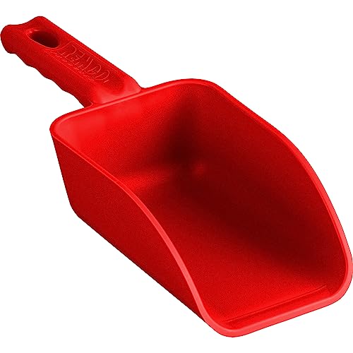 Vikan Remco 63004 Color-Coded Plastic Hand Scoop - BPA-Free Food-Safe Kitchen Utensils, Restaurant and Food Service Supplies, 16 oz, Red - color: Red, size: 16 ounces