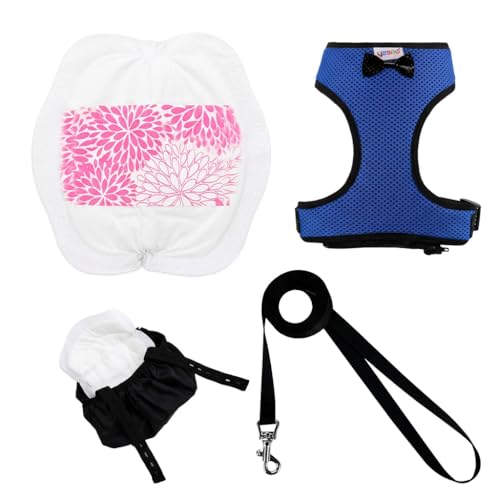 1-Pack Washable Poultry Diaper Harness | Leak-Resistant Chicken Duck Diaper with Poop Bag & Reflective Strips | Lab-Tested 12-Hour Dryness | Adjustable Vest Design (Small, Blue) - color: Blue, size: Small