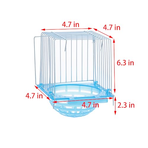 4 Pack Bird Hatching Nest Canary Cage Breeding Nest Parrot Shelter Bowl Pearl breeding Box with Barbed Wire Partition