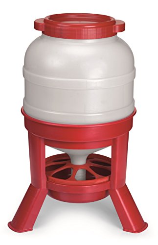 Little Giant® Plastic Dome Feeder | Heavy Duty Plastic Gravity Fed Poultry Feed Container Tank | Backyard Poultry for Hobbyists, Farmers and Ranchers | 45 LB - size: 45 LB