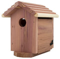 Pennington Pride Cedar Birdhouse for Outdoor, 1 Adult, 3-4 Babies | Birdhouses for outdoors, side opens for cleaning, ventilation and drainage openings, hanging hardware included - size: Holds 1 Adult, 3 - 4 babies