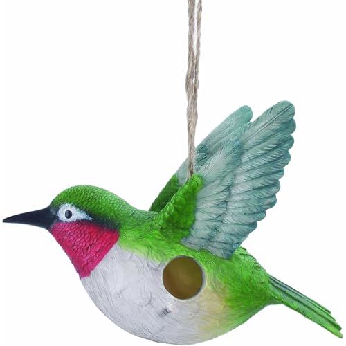 Spoontiques - Birdhouse - Garden Decor - Decorative for Yard and Garden Decoration - Hanging Novelty Birdhouse for Outdoor Patio - Hummingbird - color: Hummingbird