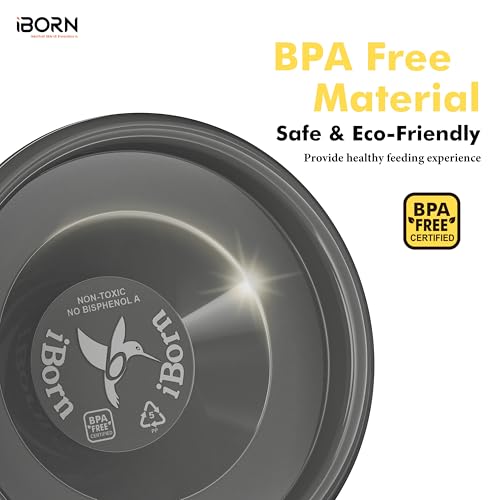 iBorn Bird Bath,Deck Mounted Bird Baths 12inch,Birdbath for Outside with Clamp 3.2inch,BPA-Free Bowl,Chew-Proof,Fully Detachable Design,Easy Clean & Refill,Gray,1 Pack（Not Include Fountain） - style: Deck Mounted Bird Bath Gray