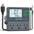 DIGITEN Temperature and Humidity Controller with Timer,3 Outlet Dual Probes | 3-Stage Outlet Control Temp,Humidity & Timer Separately,Digital Thermostat Outlet for Reptile,Aquariums,Mushroom,Greenhouse